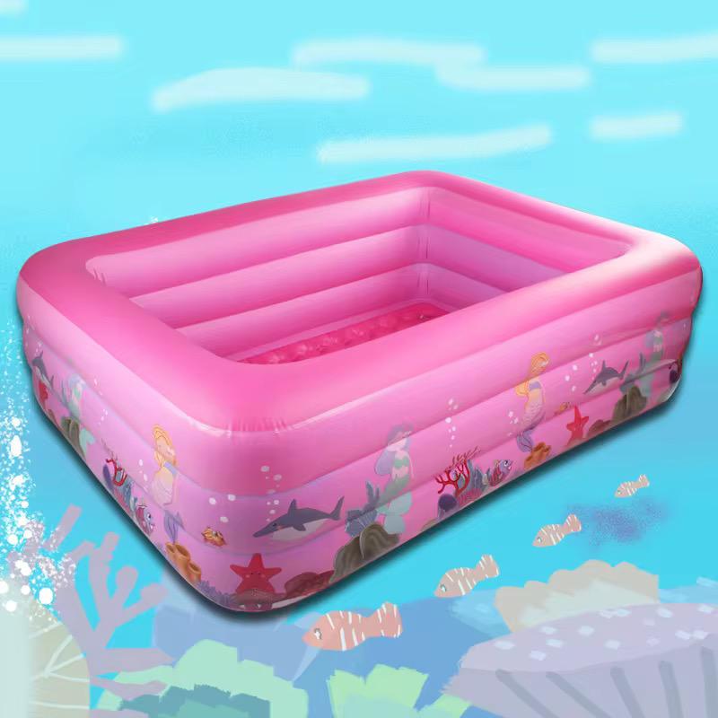 210cm  Three-tiered square printed water pool