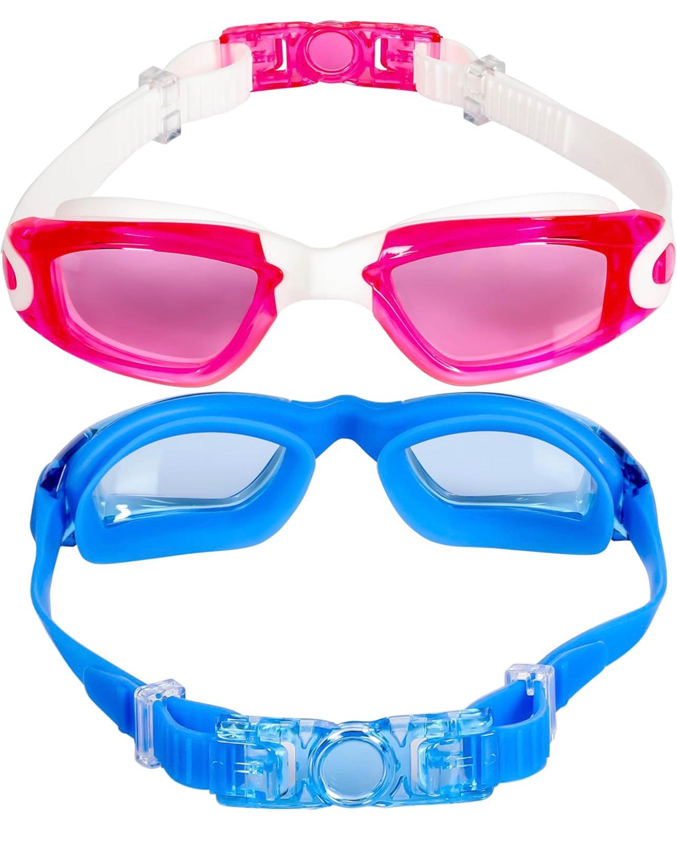 6pcs Swimming Hat, Glass anti Fog swimming Goggles