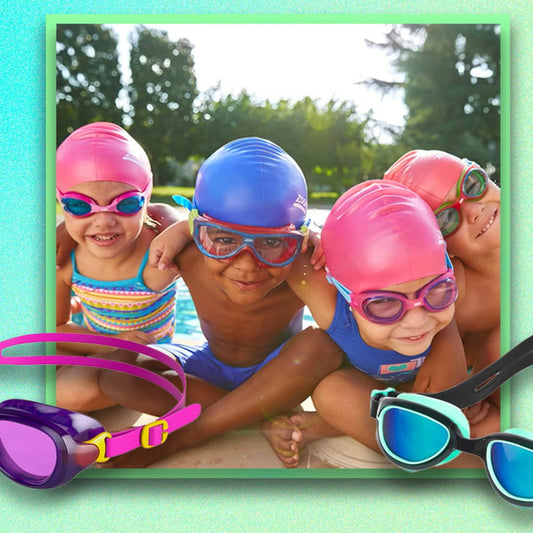 6pcs Swimming Hat, Glass anti Fog swimming Goggles