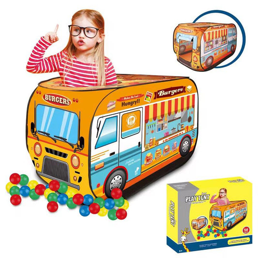 "Children's car tent with 50 ocean balls"