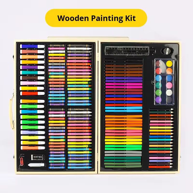 180-piece paintbrush, watercolor pen, stationery, and painting set