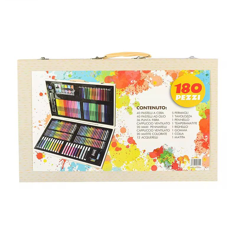 180-piece paintbrush, watercolor pen, stationery, and painting set