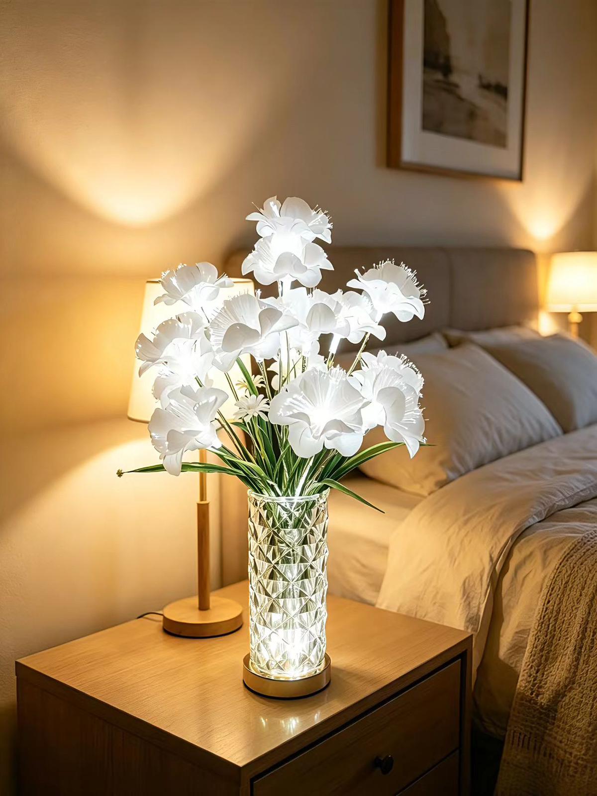 Decorative table lamp flower-like design