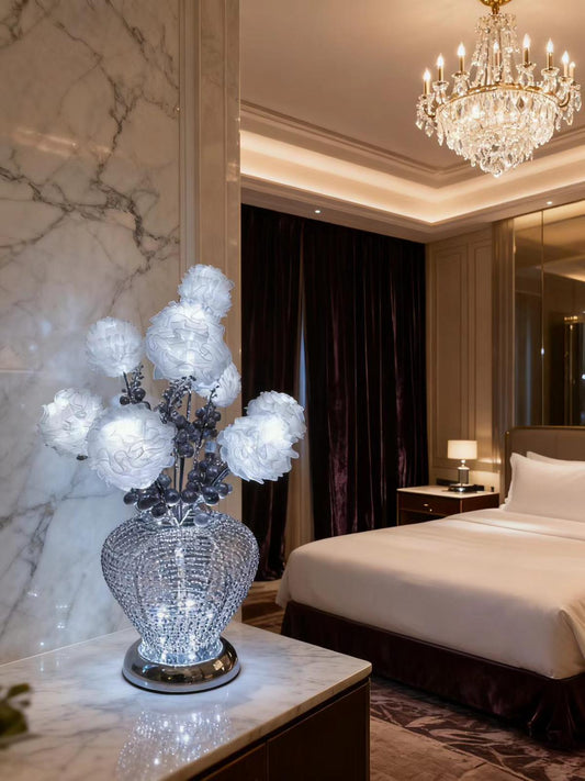 Decorative table lamp flower-like design  9L#45cm, 9L