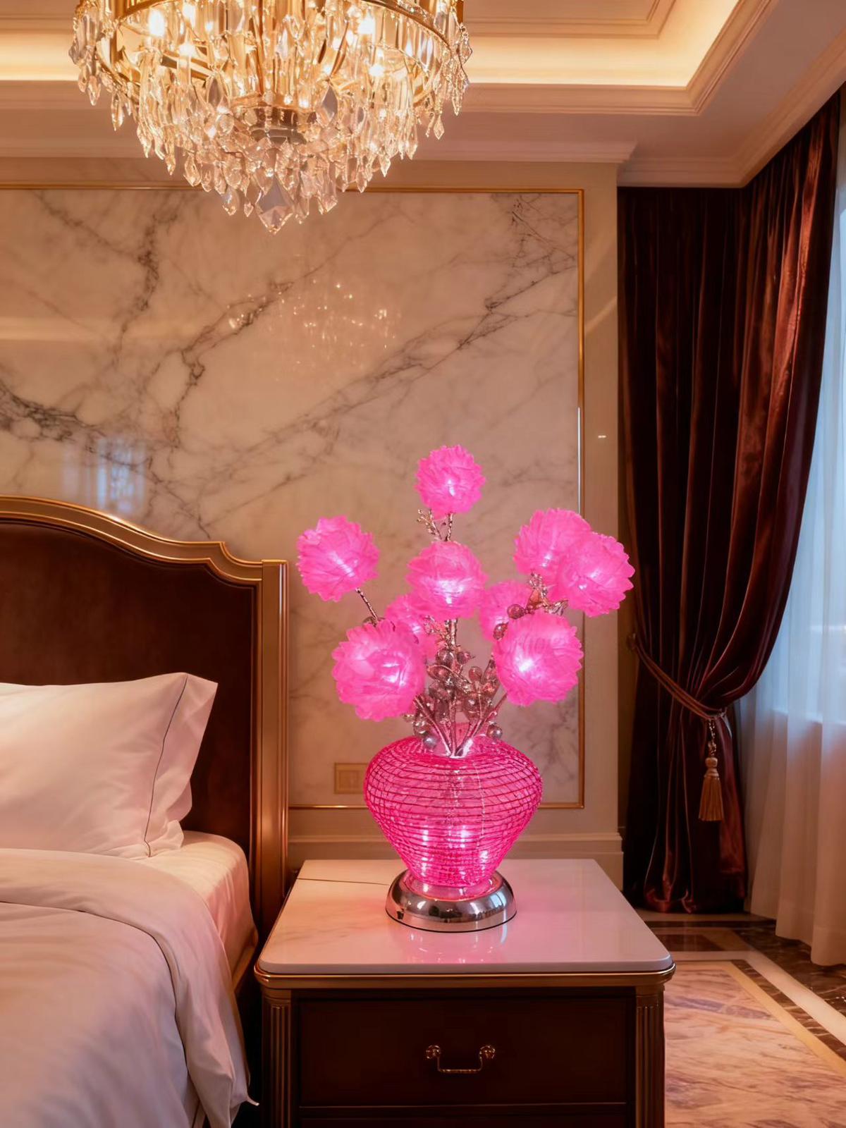 Decorative table lamp flower-like design  9L#45cm, 9L