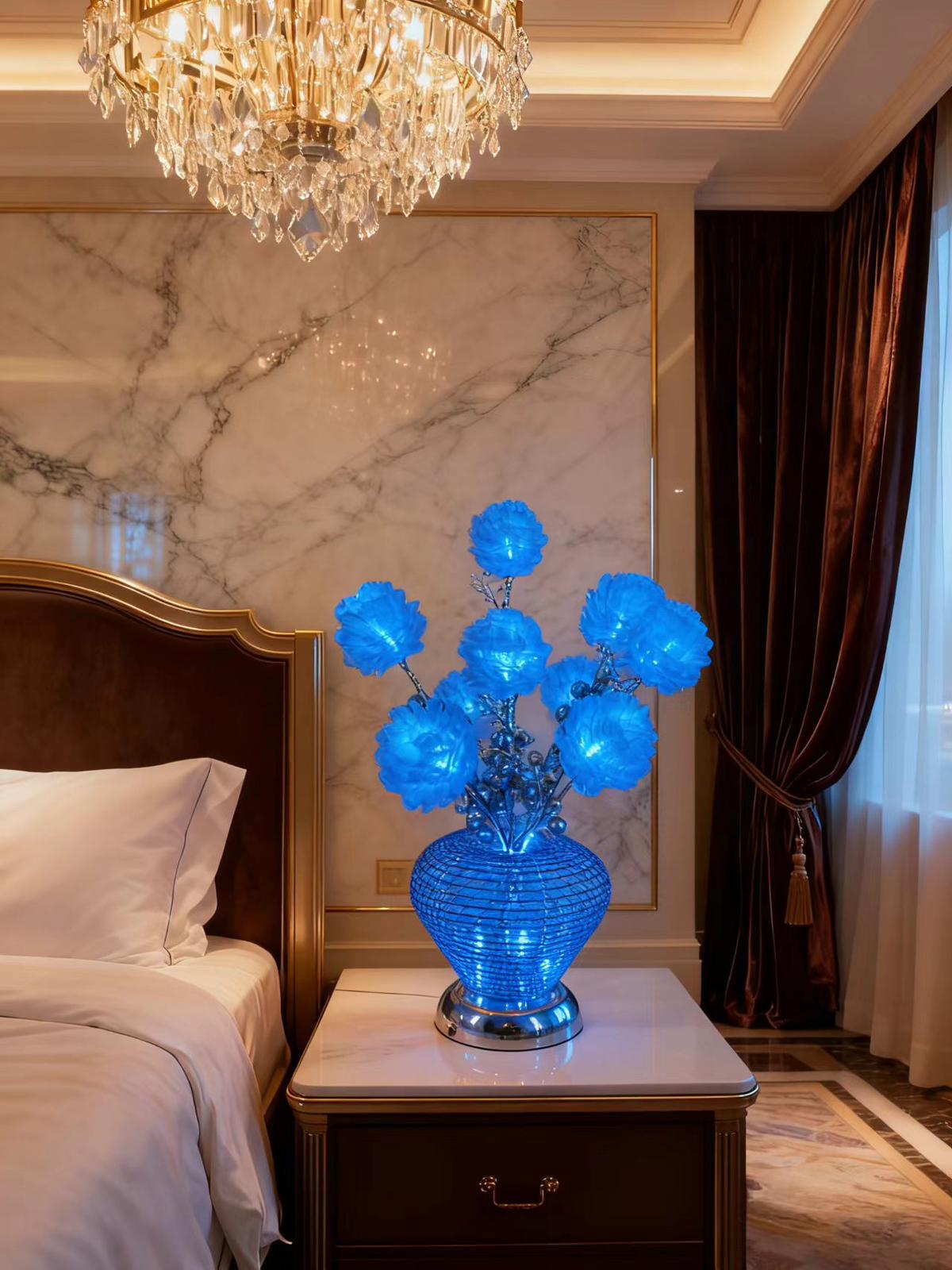 Decorative table lamp flower-like design  9L#45cm, 9L