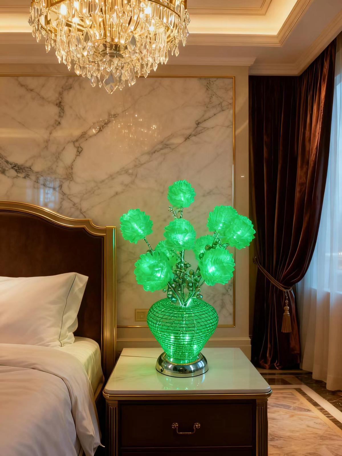 Decorative table lamp flower-like design  9L#45cm, 9L