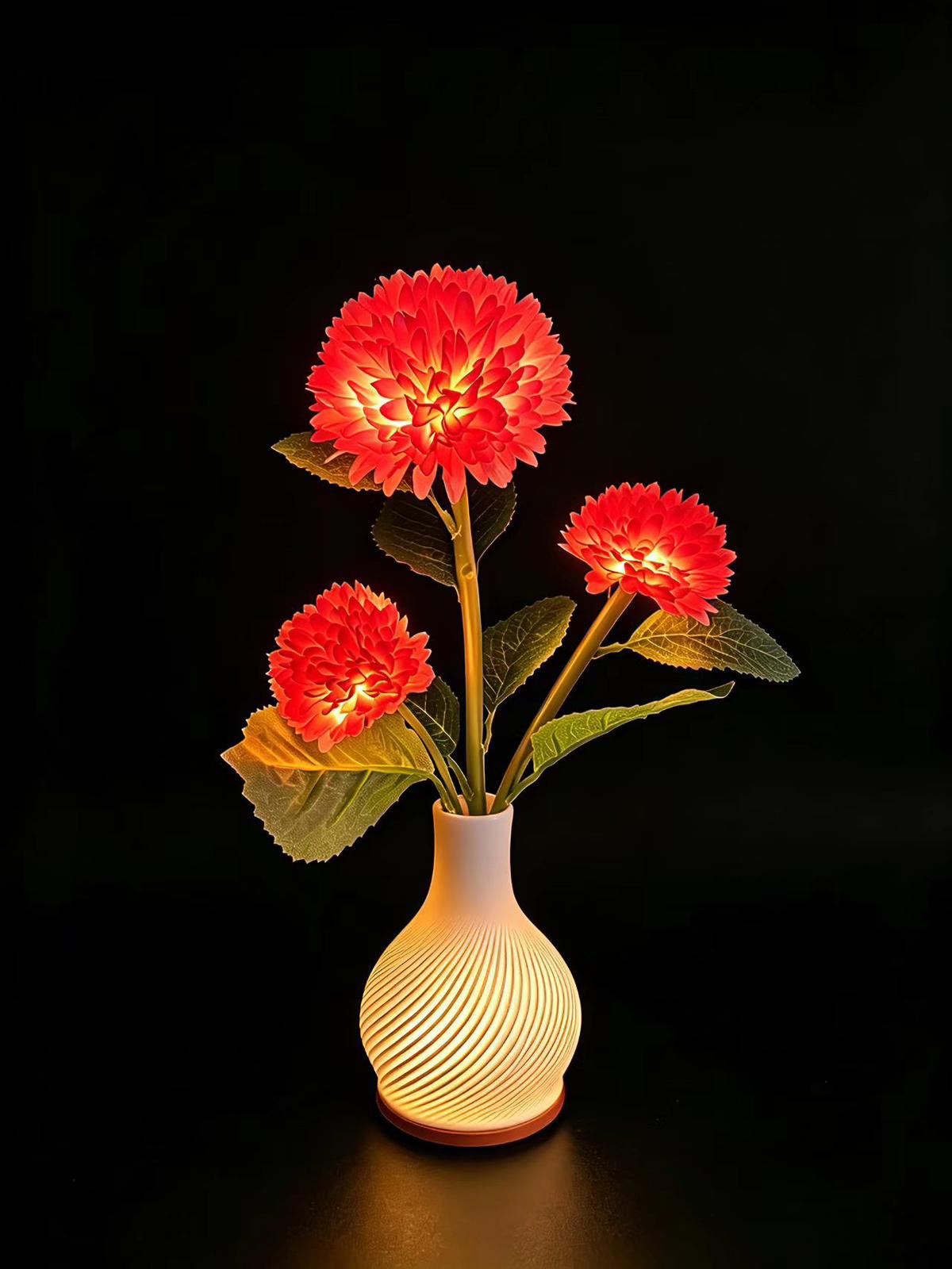 Decorative table lamp flower-like design    USB#38*13cm