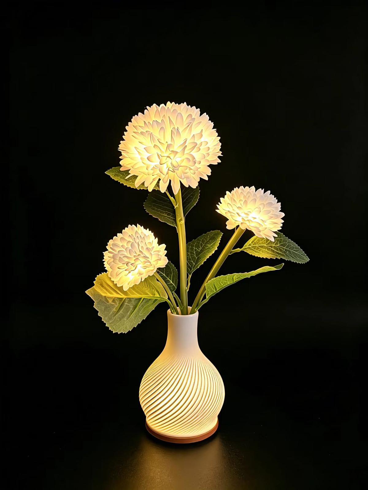 Decorative table lamp flower-like design    USB#38*13cm