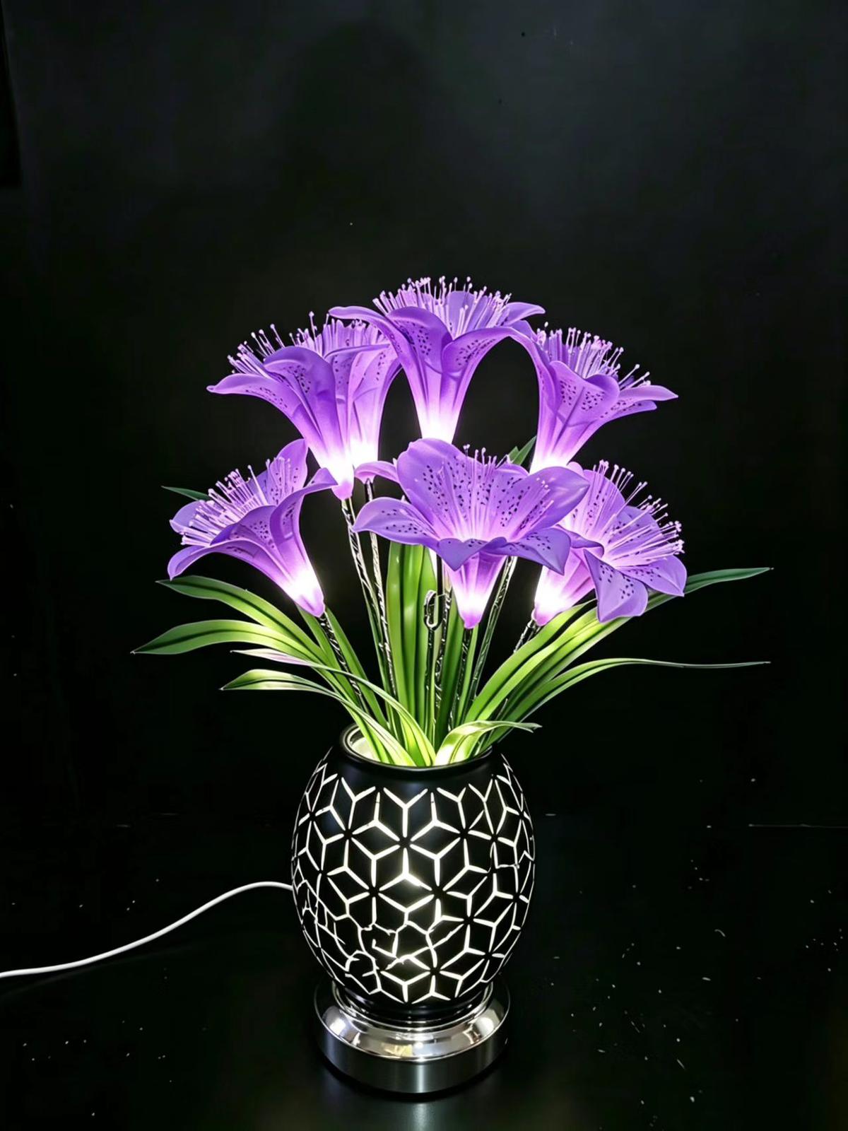 Decorative table lamp flower-like design