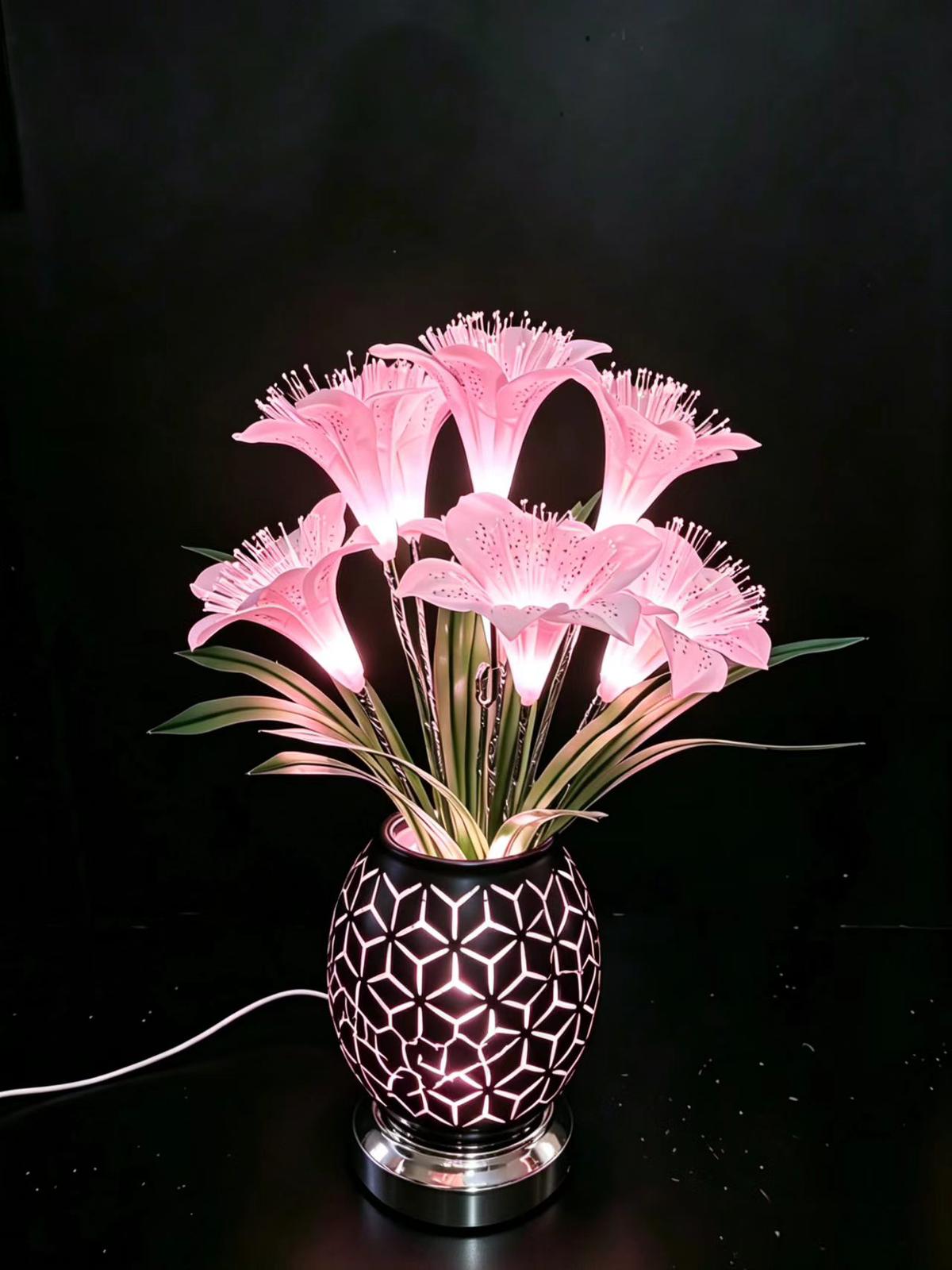 Decorative table lamp flower-like design