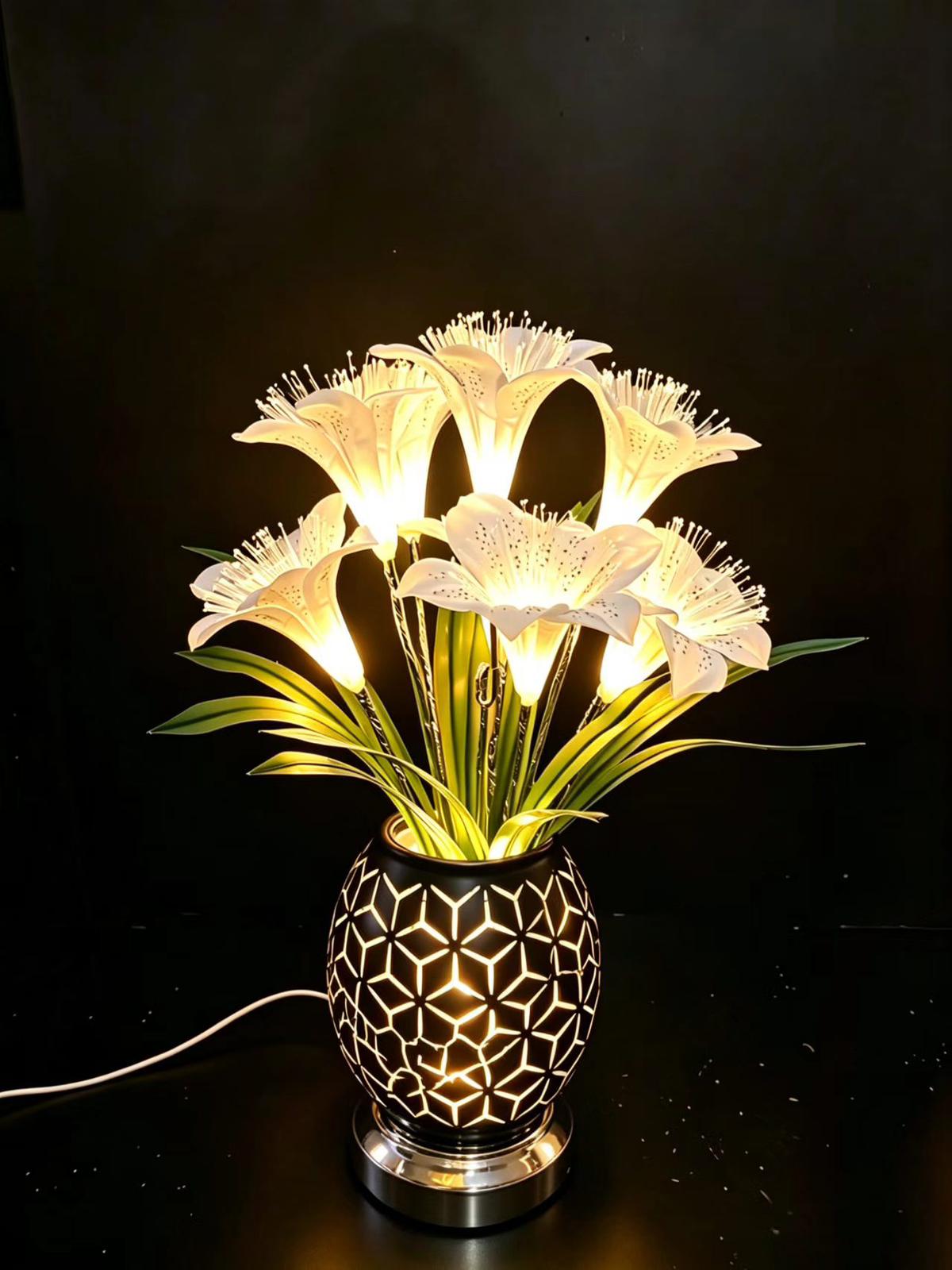 Decorative table lamp flower-like design