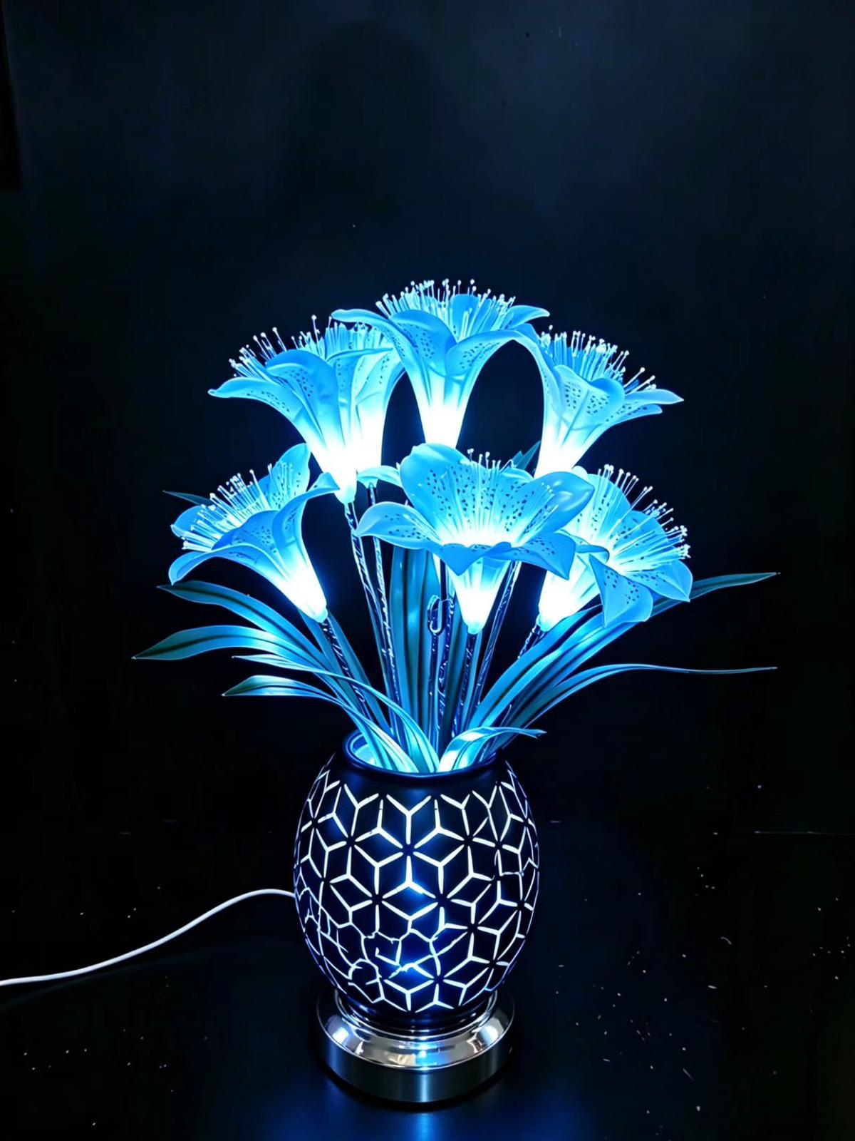 Decorative table lamp flower-like design