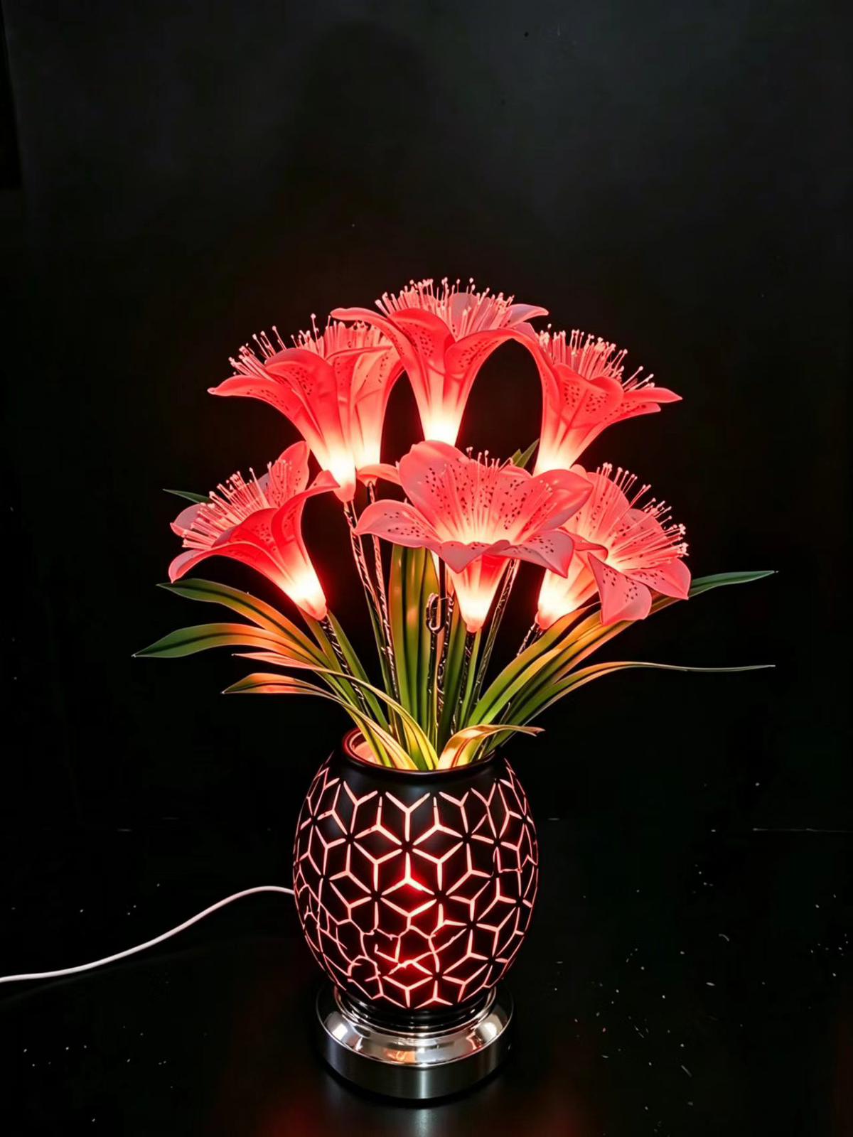 Decorative table lamp flower-like design