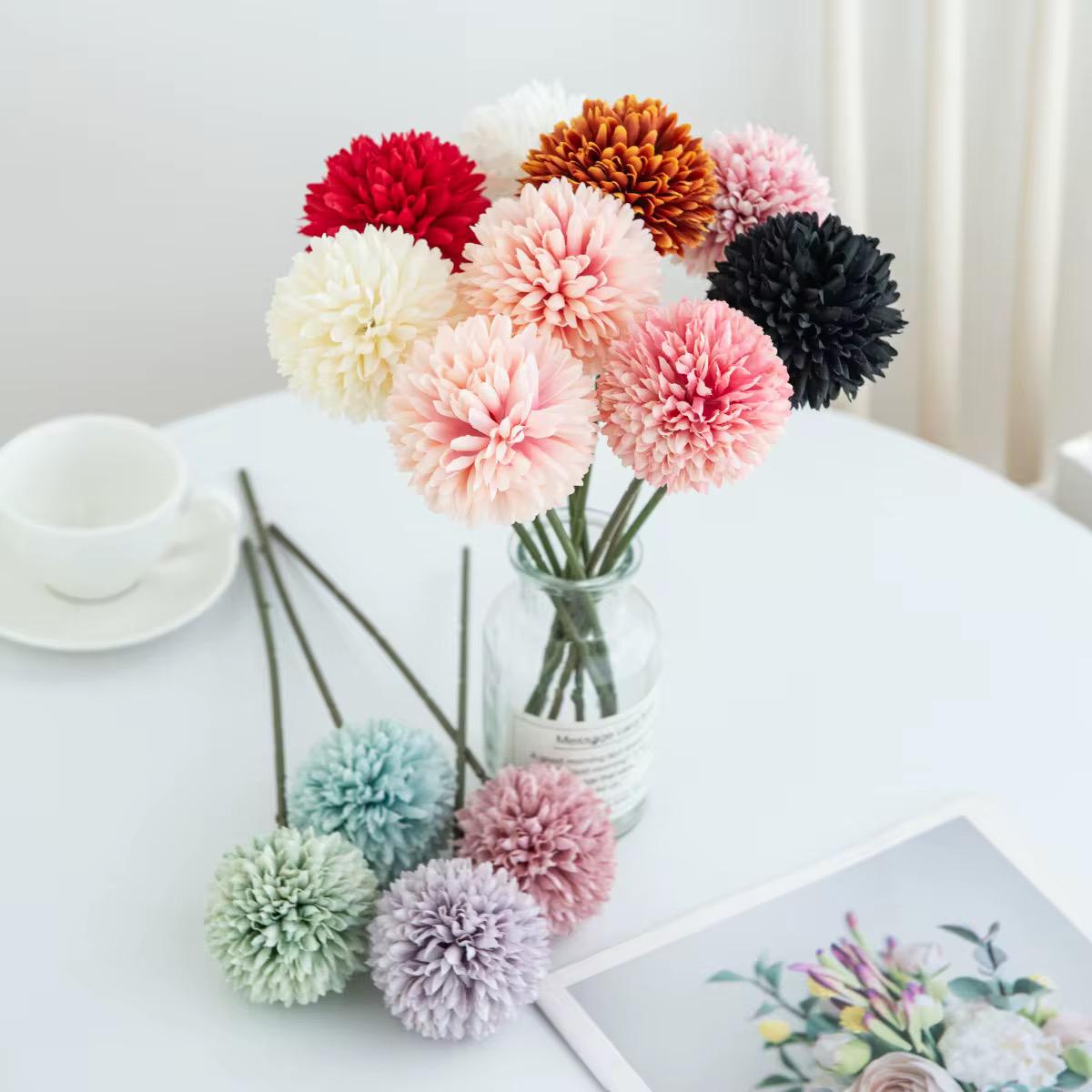 Ball Chrysanthemum Flowers 66*6CM，mix color