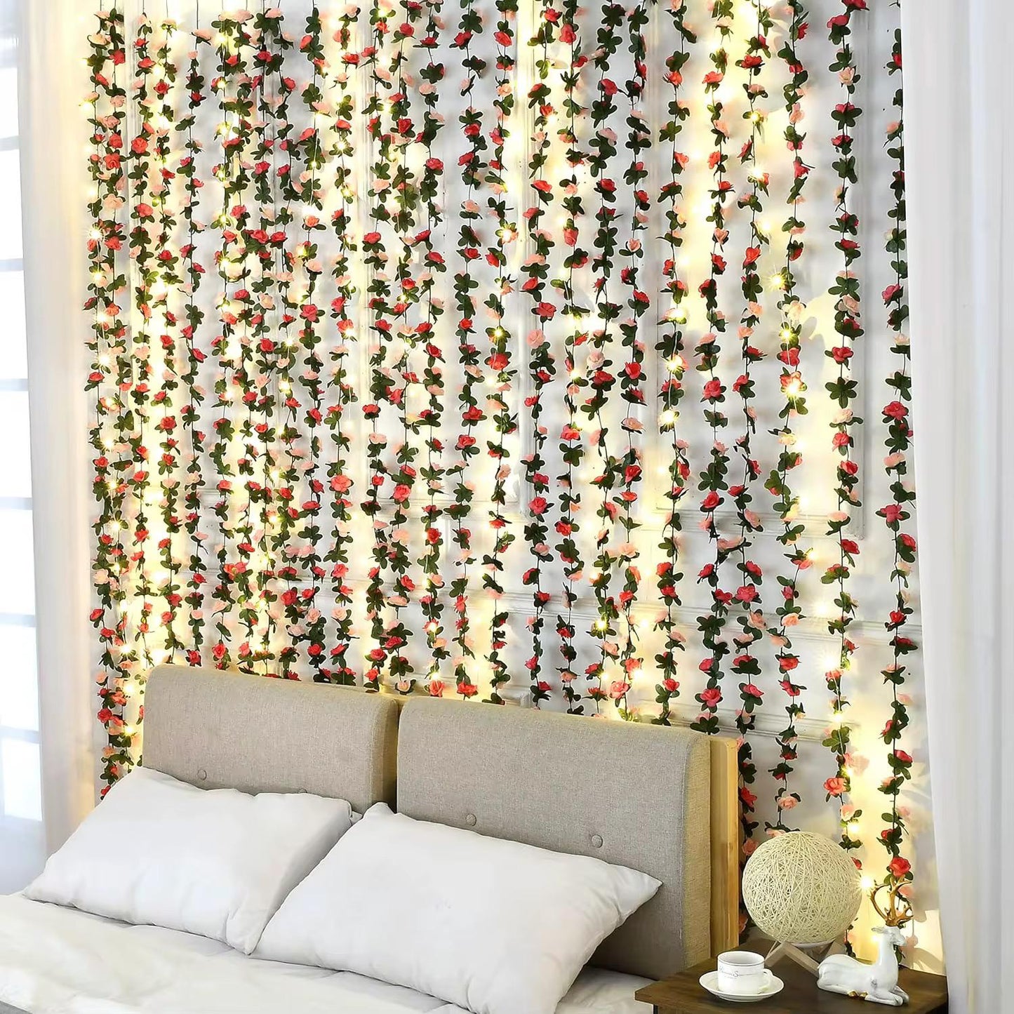16Rose  Hanging flower（10PCS/OPP) mix color  2.3M,
