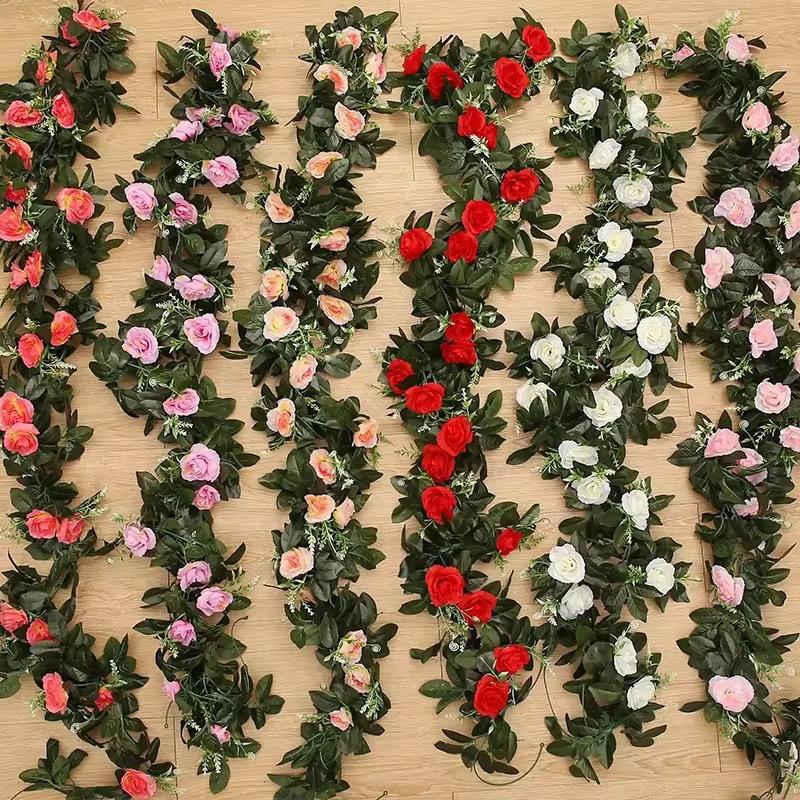 16Rose  Hanging flower（10PCS/OPP) mix color  2.3M,