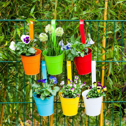 18*16CM,Metal Flower Buckets,4MIX COLOR