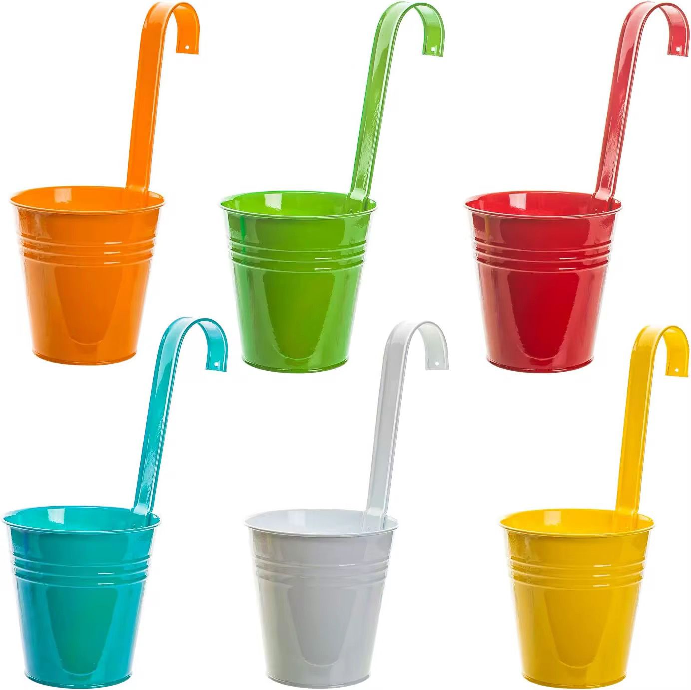 18*16CM,Metal Flower Buckets,4MIX COLOR