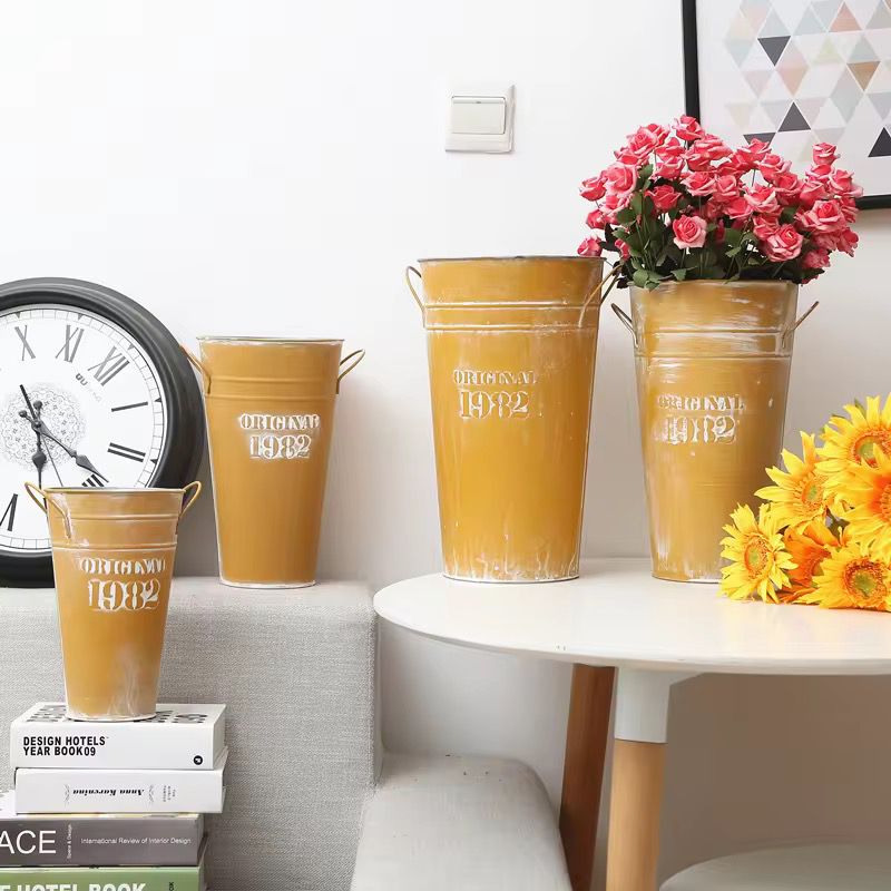 12*25CM, Metal Flower Buckets, 3MIX COLOR