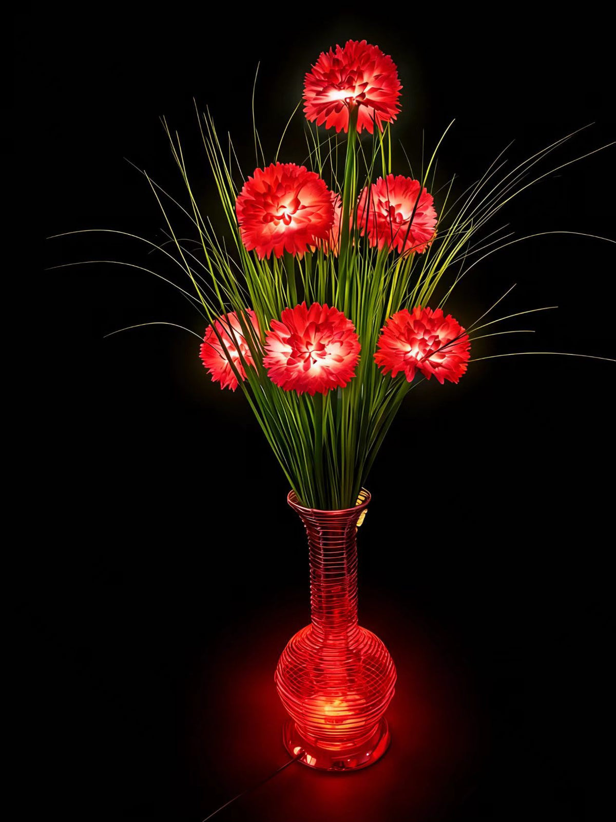 Decorative table lamp flower-like design 70cm, 5L