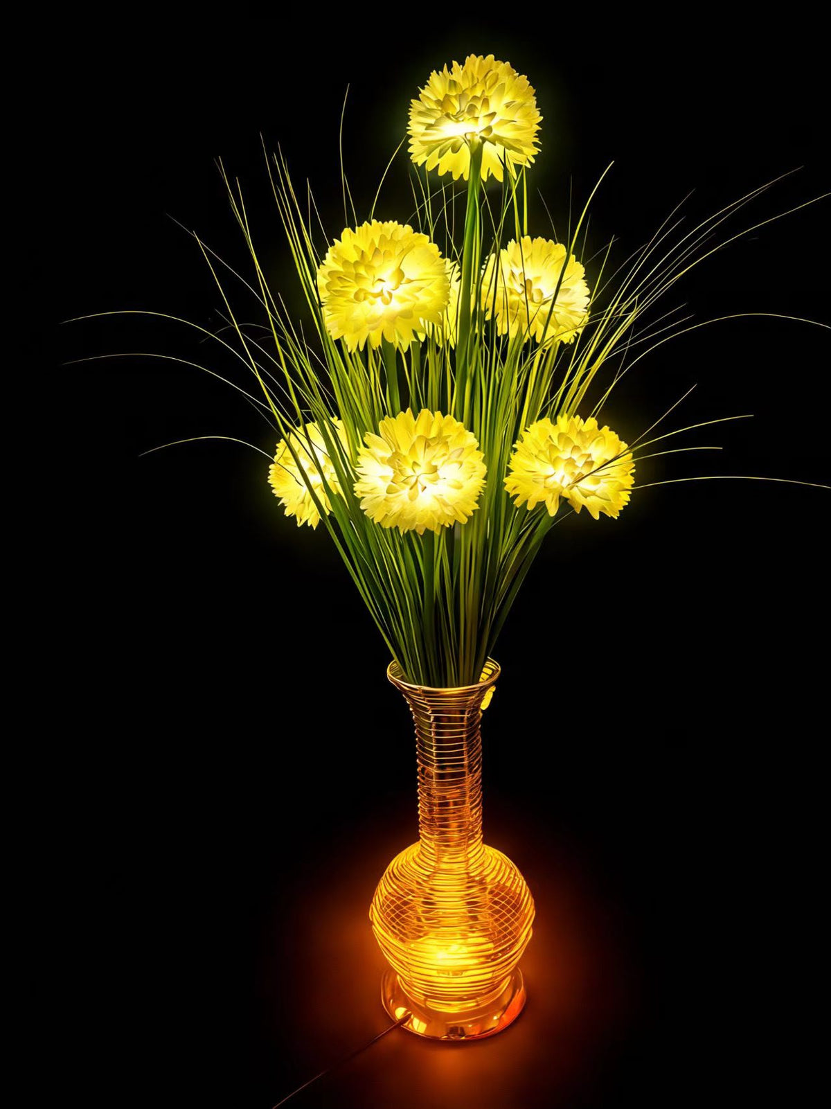 Decorative table lamp flower-like design 70cm, 5L