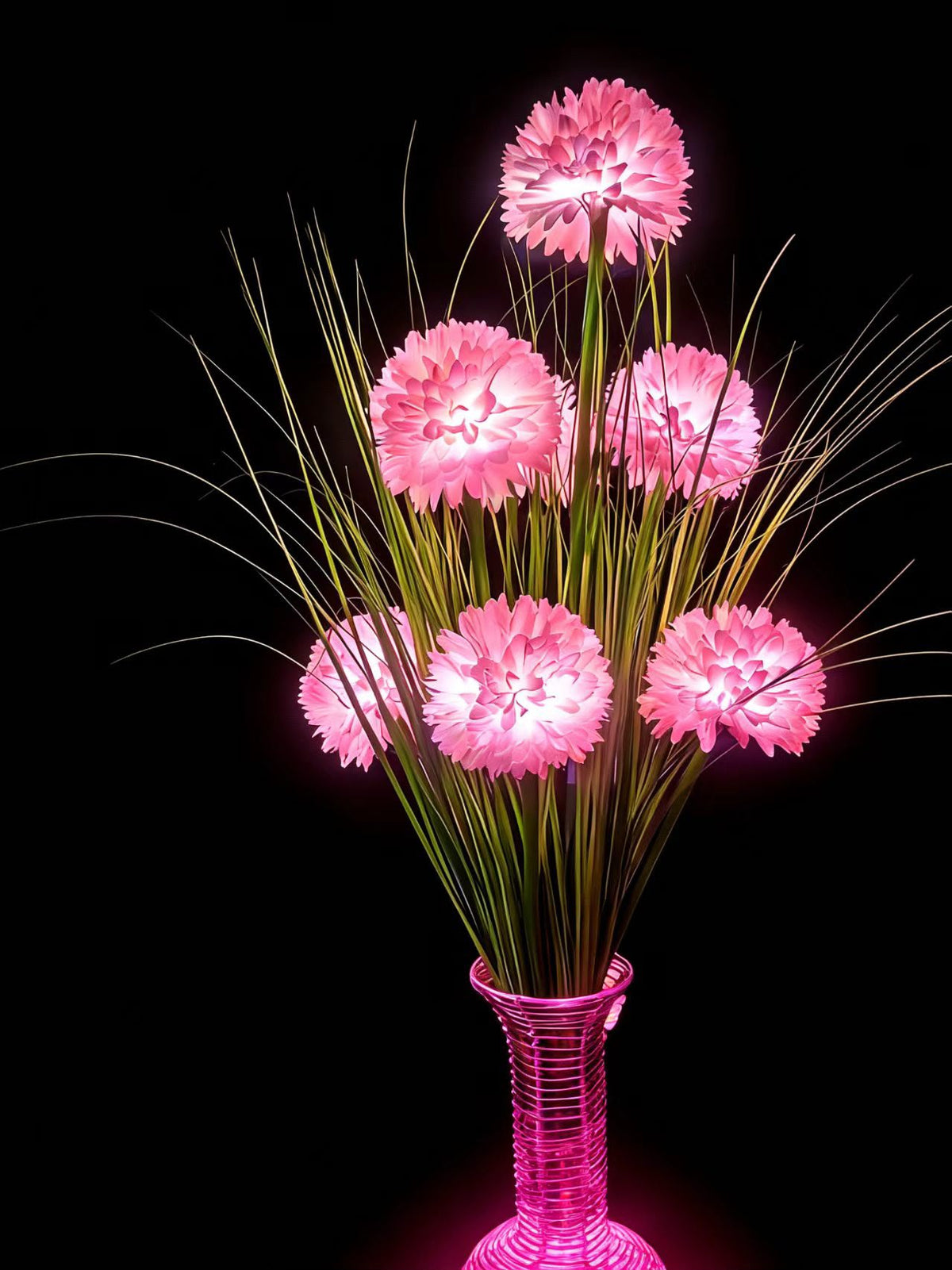 Decorative table lamp flower-like design 70cm, 5L