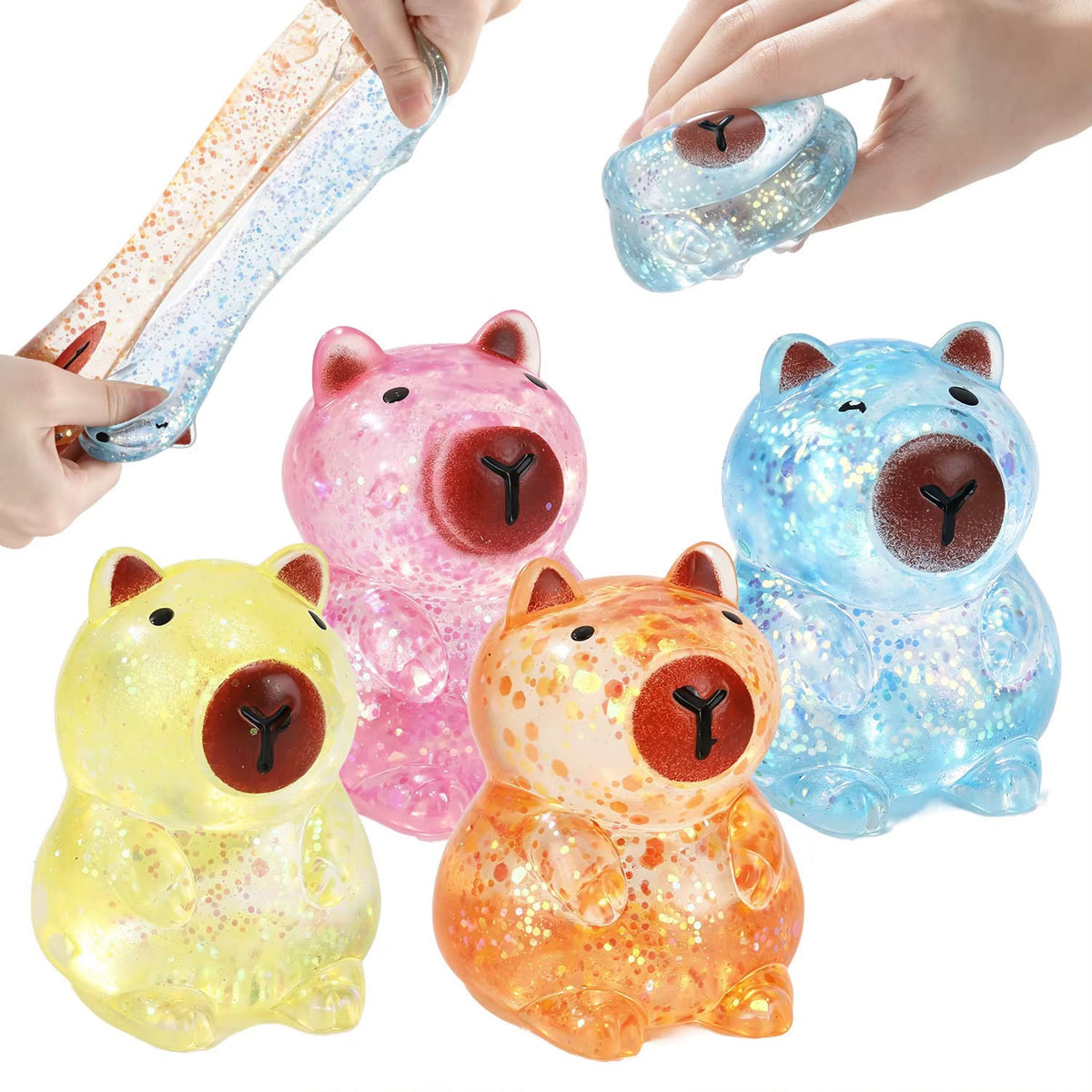 12pcs Sugar Glitter Squishy capybara