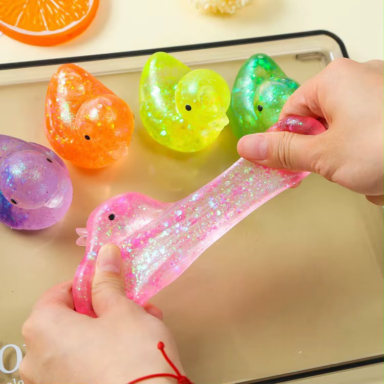 12pcs Sugar Glitter Squishy Duck