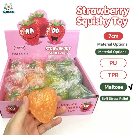 12pcs Sugar Glitter Squishy strawberry