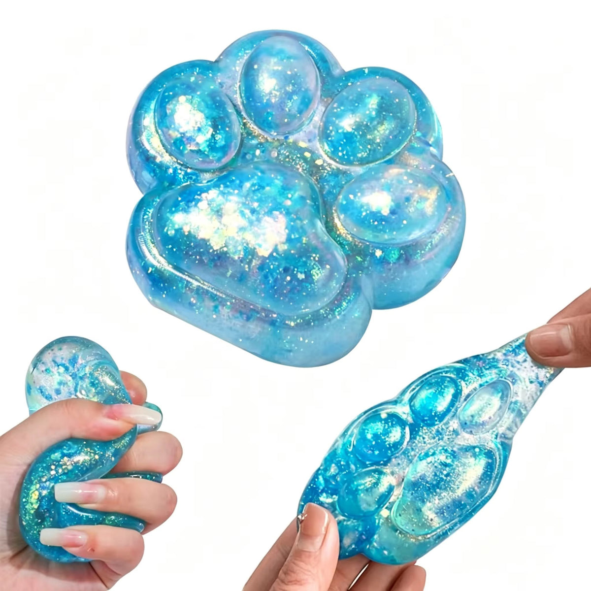 12pcs Sugar Glitter Squishy Paw