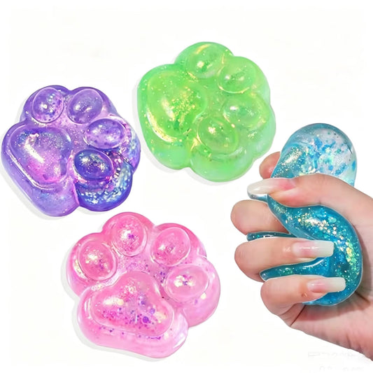 12pcs Sugar Glitter Squishy Paw