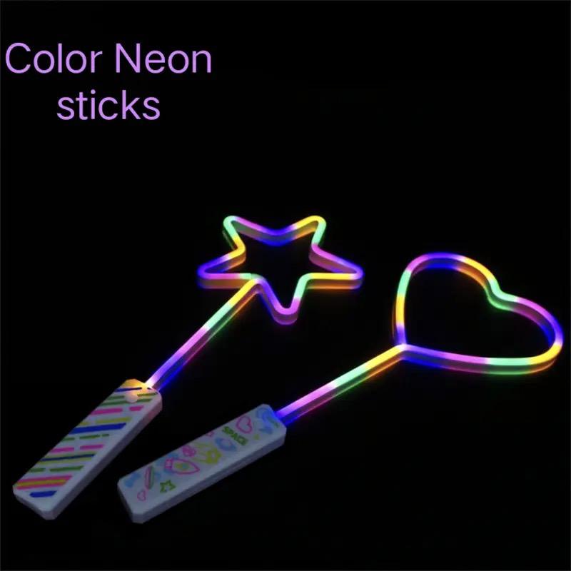 Neon solid color flash stick