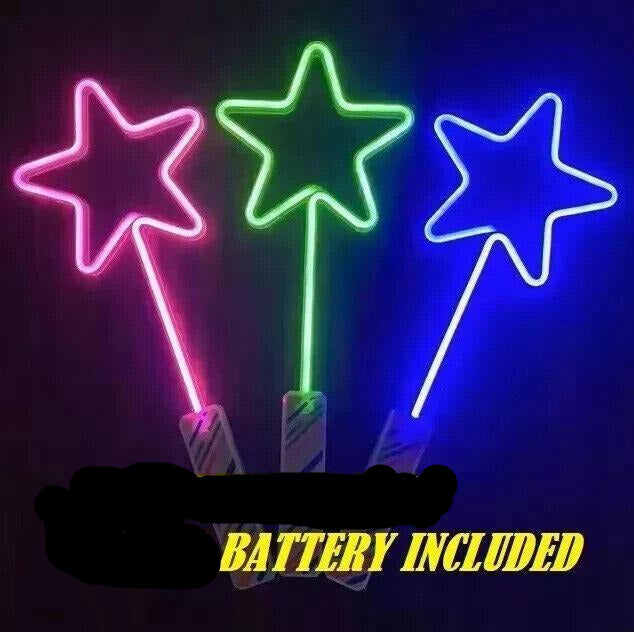 Five-pointed star neon solid color flash stick
