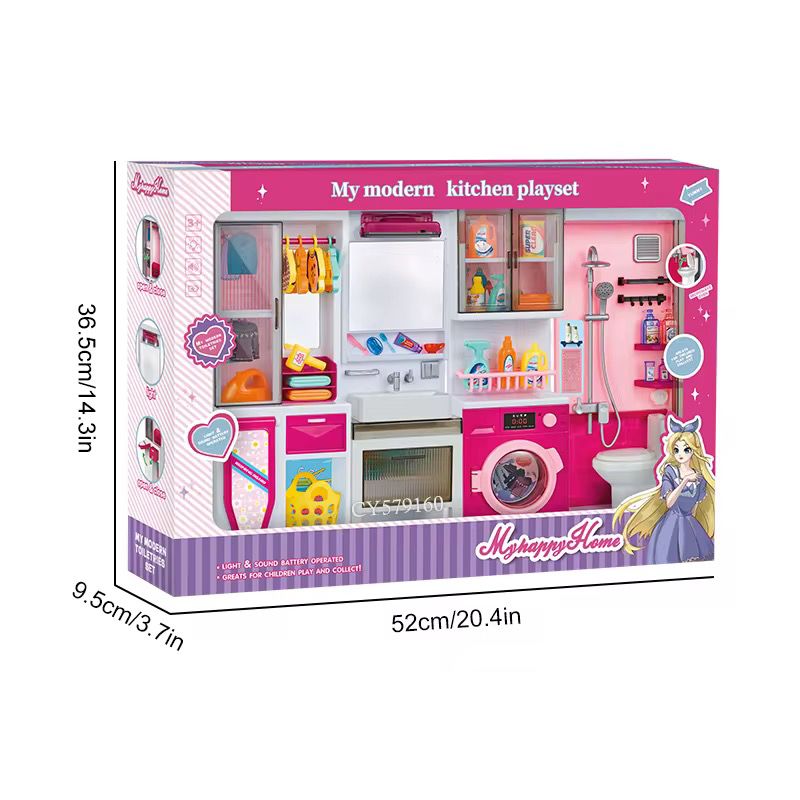 Bathroom playhouse toys full set