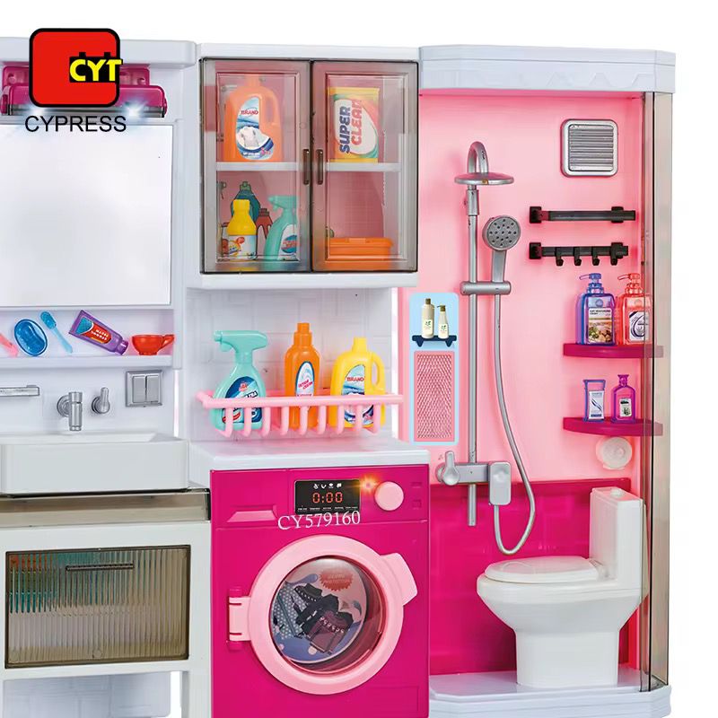 Bathroom playhouse toys full set