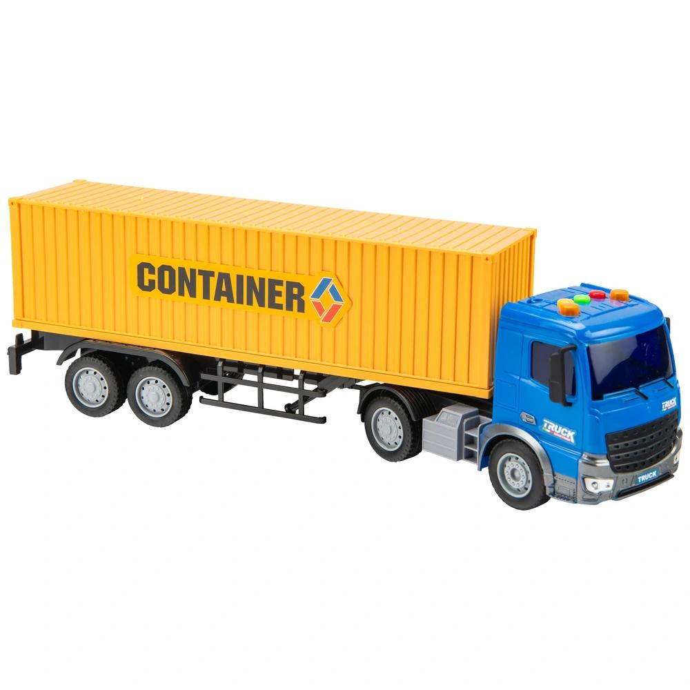 1:18 Container truck inertia, lights, and sound