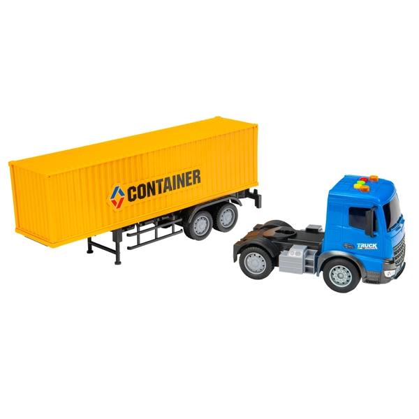 1:18 Container truck inertia, lights, and sound