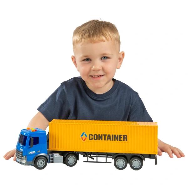 1:18 Container truck inertia, lights, and sound