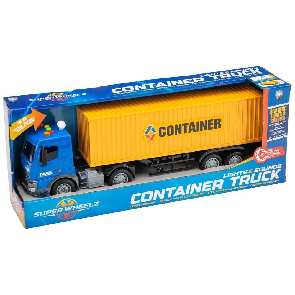 1:18 Container truck inertia, lights, and sound