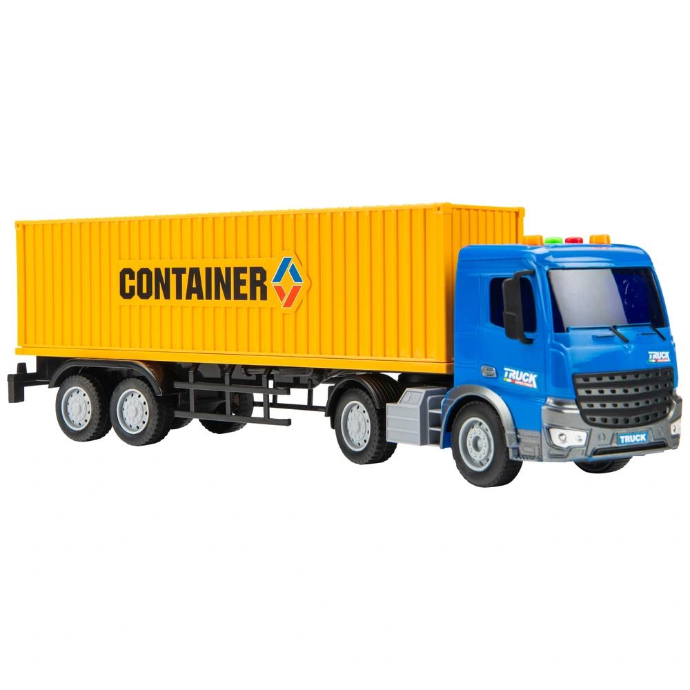 1:18 Container truck inertia, lights, and sound
