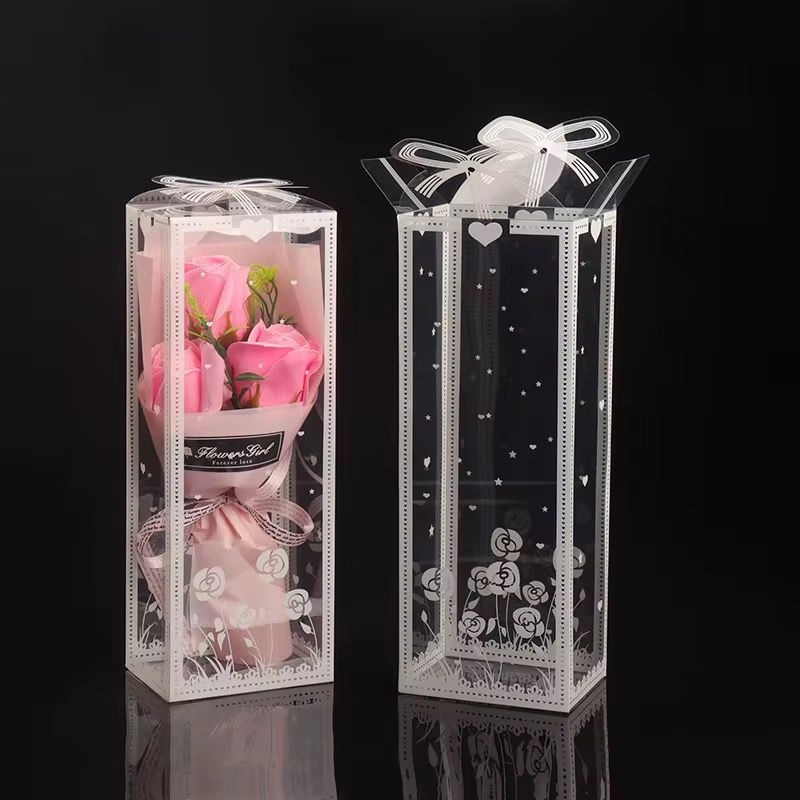 6pcs Rose  Artificial Flower light up with love heart