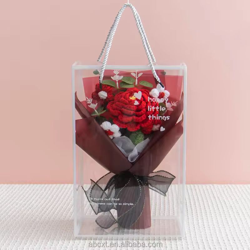 4pcs Gift set Handmade crochet Flowers gift Bouquet