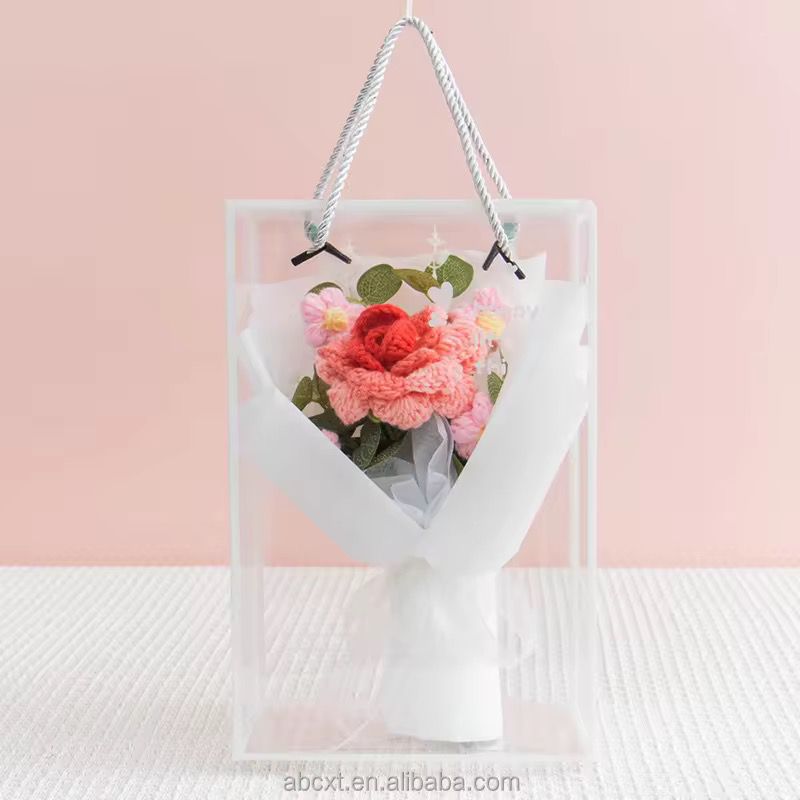 4pcs Gift set Handmade crochet Flowers gift Bouquet