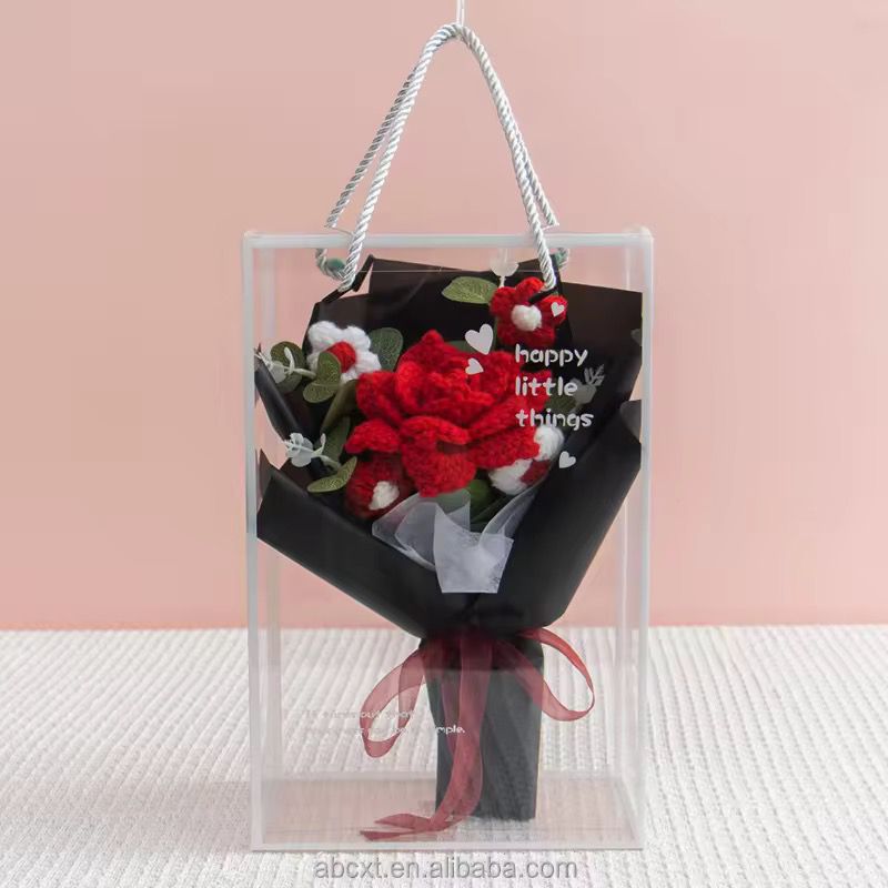 4pcs Gift set Handmade crochet Flowers gift Bouquet