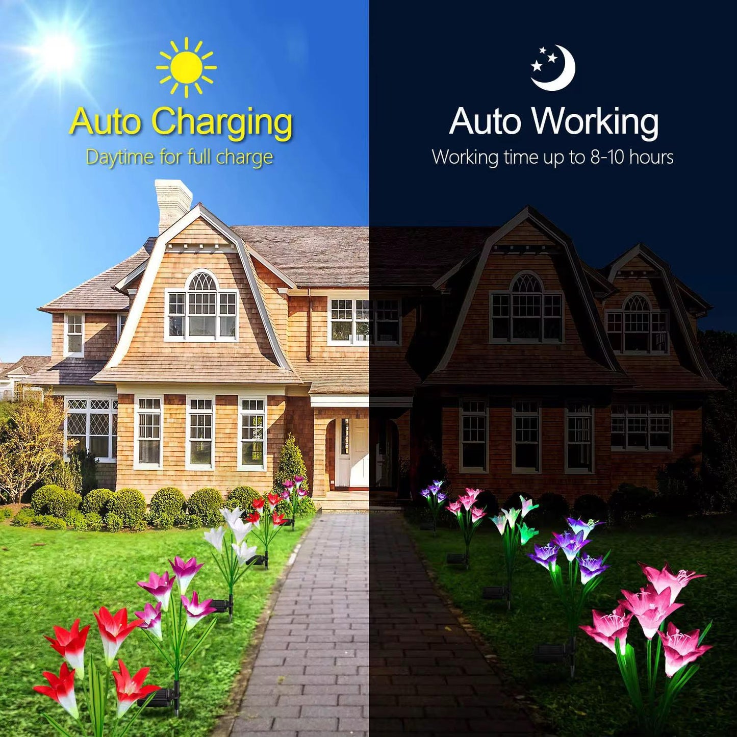 2pcs SOLAR POWER  Garden Lights (LILY)