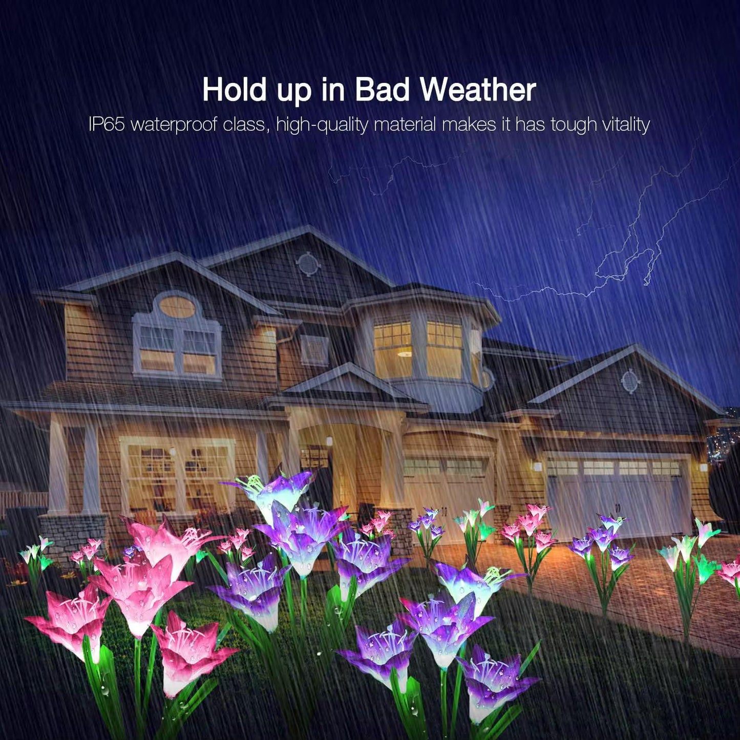 2pcs SOLAR POWER  Garden Lights (LILY)