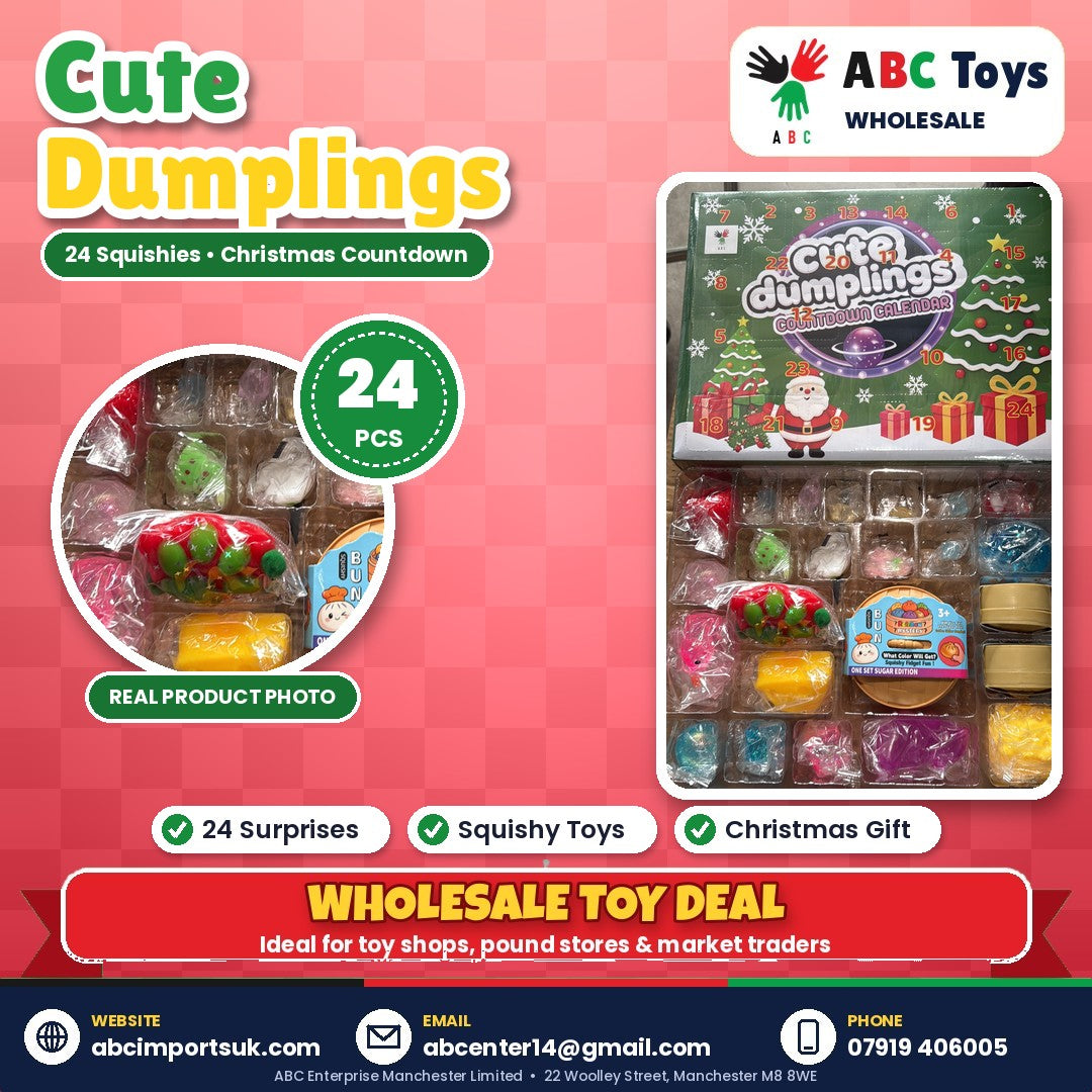 Cute Dumplings Squishy Advent Calendar - 24pcs - Christmas countdown | ABC Toys Wholesale