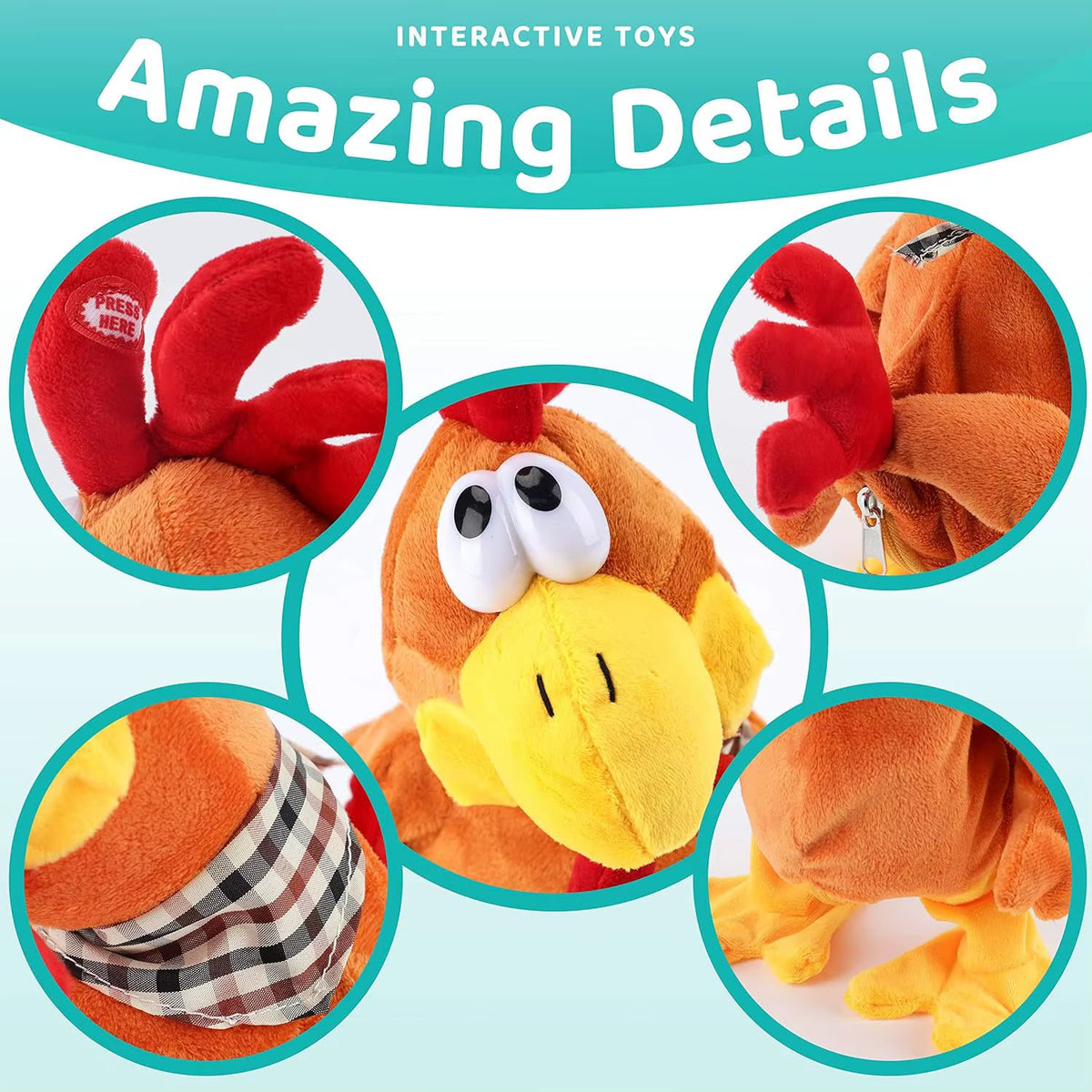 Squawking Cuteoy Musical Chicken Toys