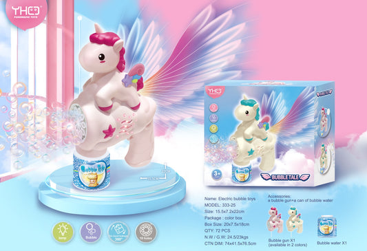 Rainbow Horse Bubble Gun